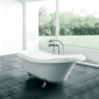 Marmorin Fama Freestanding浴缸与脚和溢出1730 x 825 x 645h